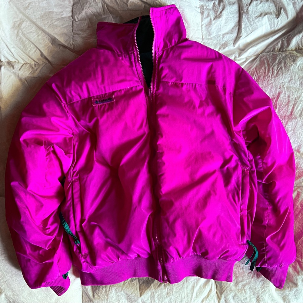 Vintage Neon Columbia Puffer Jacket